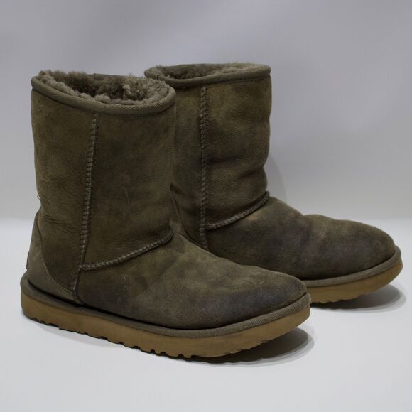 UGG Australia Classic Short II Shearling Winter Boot Bootie Brown Women's Size 8 - Picture 2 of 16